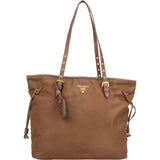Prada Brown Nylon Shopper Bag