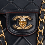 Chane Quilted Lambskin Single Flap Crossbody Bag