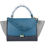 Celine Tricolor Leather Trapeze Handbag