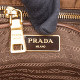 Prada Brown Nylon Shopper Bag