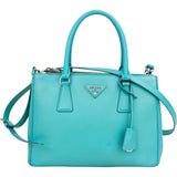 Prada Blue Saffiano Leather Galleria Handbag
