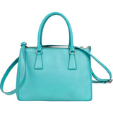 Prada Blue Saffiano Leather Galleria Handbag