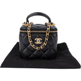 Chanel Quilted Lambskin CC Mini Vanity Crossbody Bag