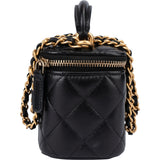 Chanel Quilted Lambskin CC Mini Vanity Crossbody Bag