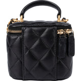 Chanel Quilted Lambskin CC Mini Vanity Crossbody Bag