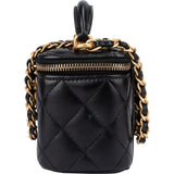 Chanel Quilted Lambskin CC Mini Vanity Crossbody Bag