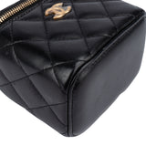Chanel Quilted Lambskin CC Mini Vanity Crossbody Bag