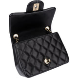 Chanel Quilted Lambskin Single Flap Crossbody Bag
