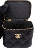 Chanel Quilted Lambskin CC Mini Vanity Crossbody Bag