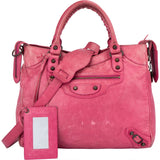 Balenciaga Pink Leather City Handbag