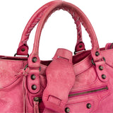 Balenciaga Pink Leather City Handbag