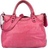 Balenciaga Pink Leather City Handbag