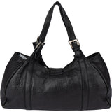 Fendi Black Leather Baguette Buckle Handbag