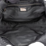 Fendi Black Leather Baguette Buckle Handbag