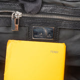 Fendi Black Leather Baguette Buckle Handbag