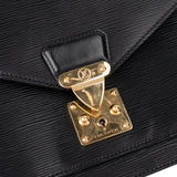 Louis Vuitton Noir Epi Leather Monceau Handbag