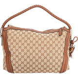 Gucci GG Monogram Braided Bella Handbag