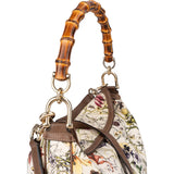 Gucci Special Floral Bamboo Handbag