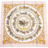 Hermès Classic "La PROMENADE DE LONGCHAMPS" Silk Carre 90 Scarf Tuch