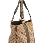 Gucci GG Monogram Bamboo Handbag - vintageandkickz
