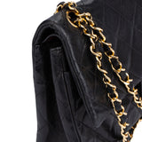 Chanel Quilted Lambskin 24K Gold 80s Double Flap Shoulder Bag