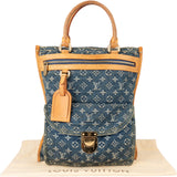 Louis Vuitton Denim Monogram Sac Plat Handbag