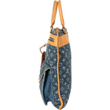 Louis Vuitton Denim Monogram Sac Plat Handbag