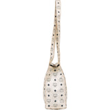 MCM White Visetos Monogram Shoulder Bag