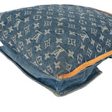 Louis Vuitton Denim Monogram Sac Plat Handbag
