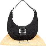 Fendi FF Monogram Halfmoon Shoulder Bag