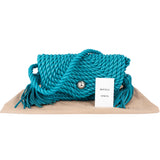 Bottega Veneta Braided Blue Leather Torchon Crossbody Bag