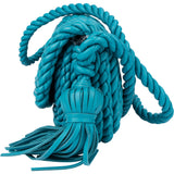 Bottega Veneta Braided Blue Leather Torchon Crossbody Bag