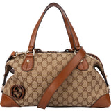 Gucci GG Monogram Braided Leather Handbag