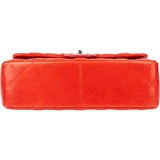 Chanel Quilted Lambskin Palladium Jumbo Double Flap Crossbody Bag