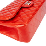 Chanel Quilted Lambskin Palladium Jumbo Double Flap Crossbody Bag