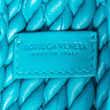 Bottega Veneta Braided Blue Leather Torchon Crossbody Bag