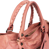 Balenciaga Pink Leather City Handbag