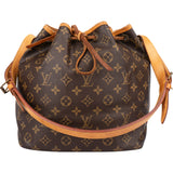 Louis Vuitton Canvas Monogram Sac Noe Petit Shoulder Bag