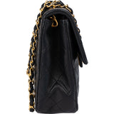 Chanel Quilted Lambskin 24K Gold Single Flap Crossbody Bag