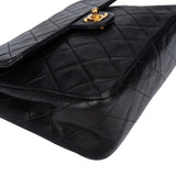 Chanel Quilted Lambskin 24K Gold Single Flap Crossbody Bag