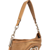 Gucci GG Suede Monogram Hobo Bag