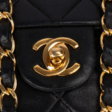 Chanel Quilted Lambskin 24K Gold Single Flap Crossbody Bag