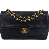 Chanel Quilted Lambskin 24K Gold Single Flap Shoulder Bag