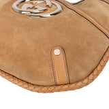 Gucci GG Suede Monogram Hobo Bag