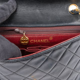 Chanel Quilted Lambskin 24K Gold Single Flap Crossbody Bag