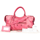 Balenciaga Pink Leather City Handbag