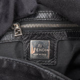 Fendi Black Suede Baguette Mamma Shoulder Bag