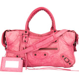 Balenciaga Pink Leather City Handbag