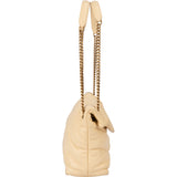 Saint Laurent Beige Leather Puffer Crossbody Bag