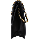 Chanel Quilted Lambskin 24K Gold Single Flap Shoulder Bag